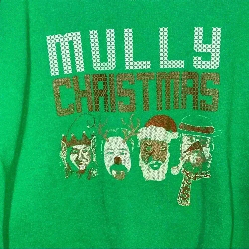 Gildan Mens Size Large Irish Pub Mully Mulligans Alabama Christmas Sweatshirt
